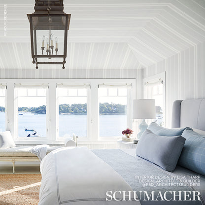 SCHUMACHER  AU NATUREL OASIS LINEN STRIPE PATTERN WOVENS PATTERN WOVENS FOG   - 67861