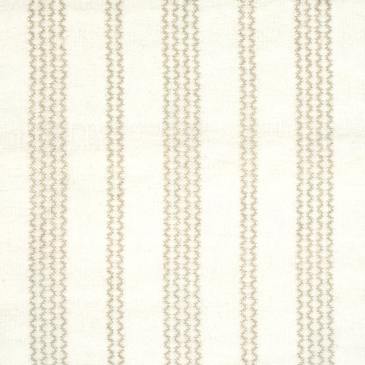 SCHUMACHER  ESSENTIALS: SHEERS & CASEMENTS PIERO STRIPE EMBROIDERED SHEER SHEERS & CASEMENTS SHEERS & CASEMENTS PEARL   - 67880