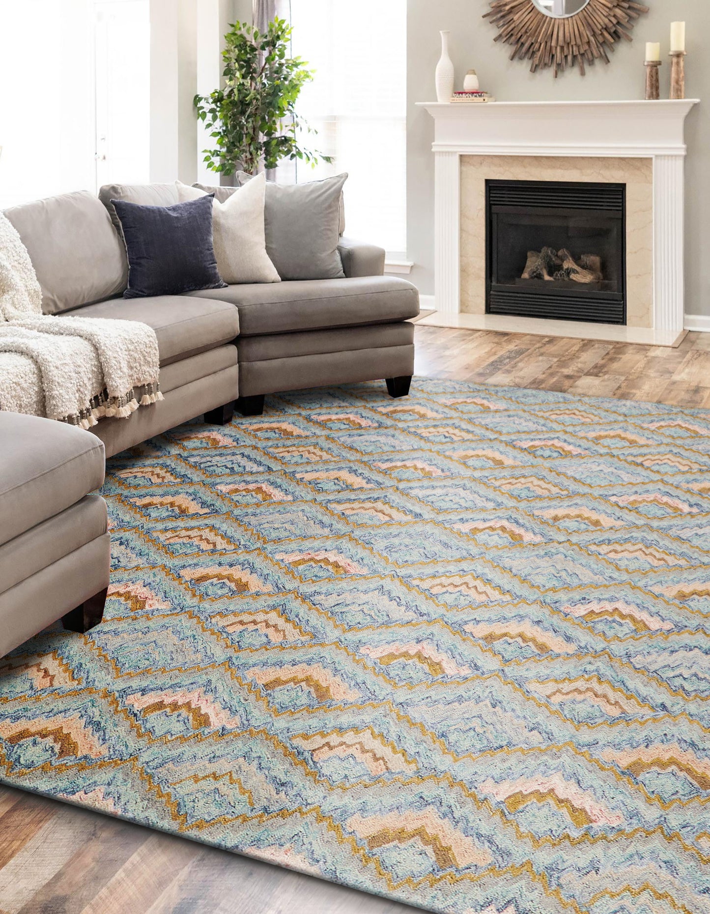 EXQUISITE RUGS   Bargello Indoor Hand Tufted    - 6814-4'X6'