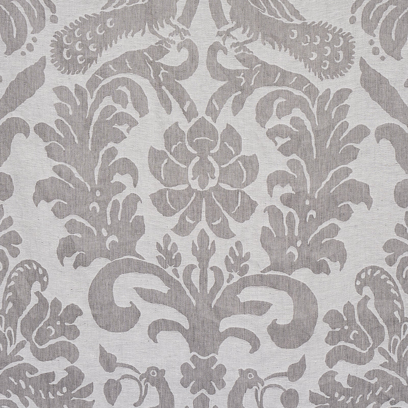 SCHUMACHER  NEW TRADITIONAL ANNA DAMASK PATTERN WOVEN PATTERN WOVEN GREY   - 68436