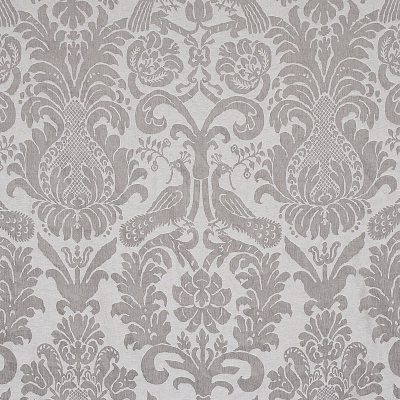 SCHUMACHER  NEW TRADITIONAL ANNA DAMASK PATTERN WOVEN PATTERN WOVEN GREY   - 68436