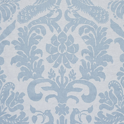 SCHUMACHER  NEW TRADITIONAL ANNA DAMASK PATTERN WOVEN PATTERN WOVEN SOFT BLUE   - 68437