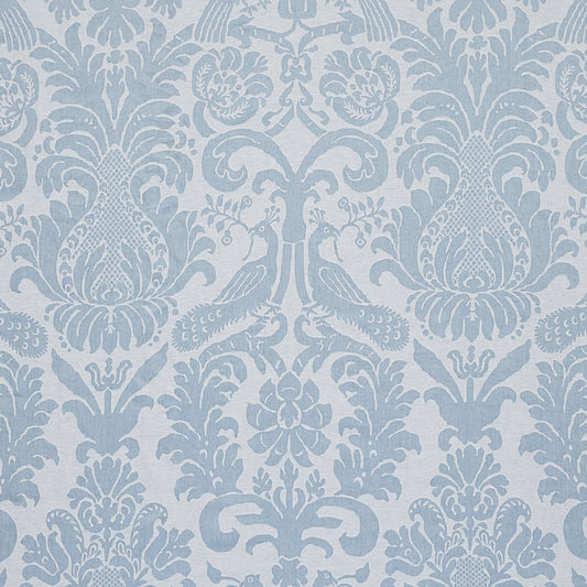 SCHUMACHER  NEW TRADITIONAL ANNA DAMASK PATTERN WOVEN PATTERN WOVEN SOFT BLUE   - 68437