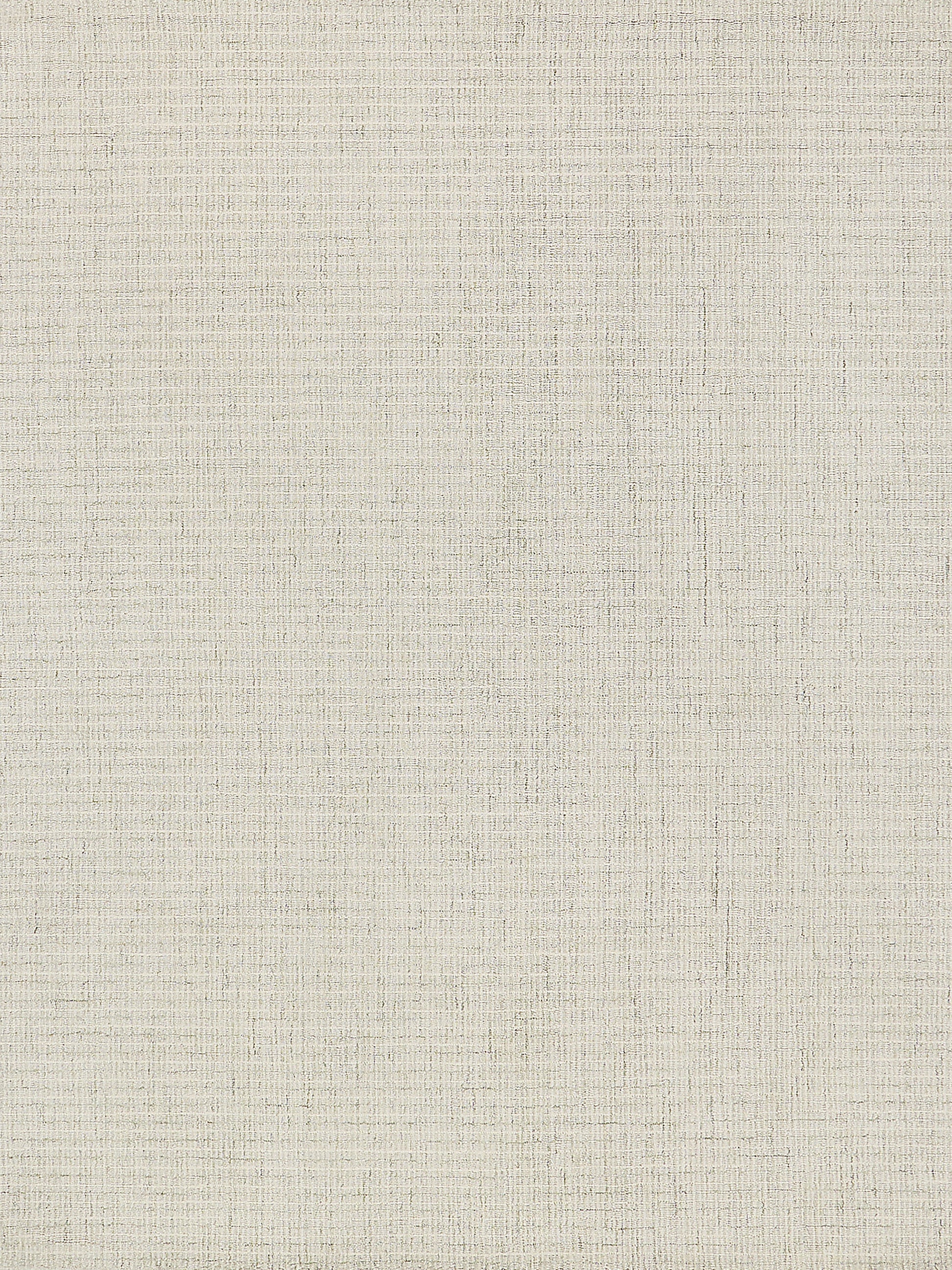 Beige rug with hand-tufted texture and subtle crosshatch pattern; light neutral tones; 6' x 9'.