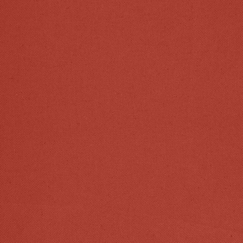 Rust-orange woven cotton fabric close-up; tight plain weave, solid color swatch for apparel or upholstery