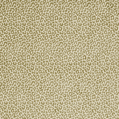 Leopard print fabric in beige and tan with brown spots; chic animal pattern for apparel or home decor.