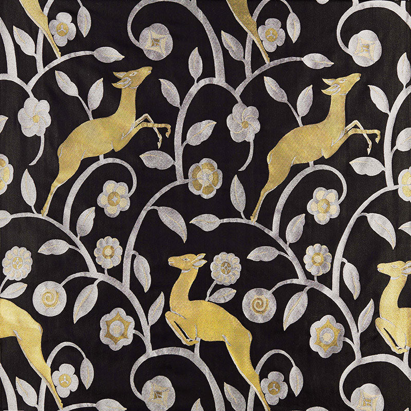 SCHUMACHER  125TH ANNIVERSARY LES GAZELLES AU BOIS PATTERN WOVENS PATTERN WOVENS NOIR   - 68910