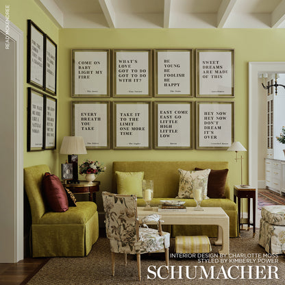 SCHUMACHER  PERFECT BASICS: CHENILLE AUDEN CHENILLE CHENILLE,TEXTURES CHENILLE,TEXTURES CHARTREUSE   - 69065