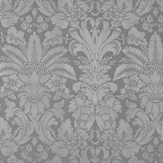 SCHUMACHER  COUNTRY CHIC COLETTE LINEN/SILK DAMASK PATTERNED WOVENS PATTERNED WOVENS CHARCOAL   - 69143