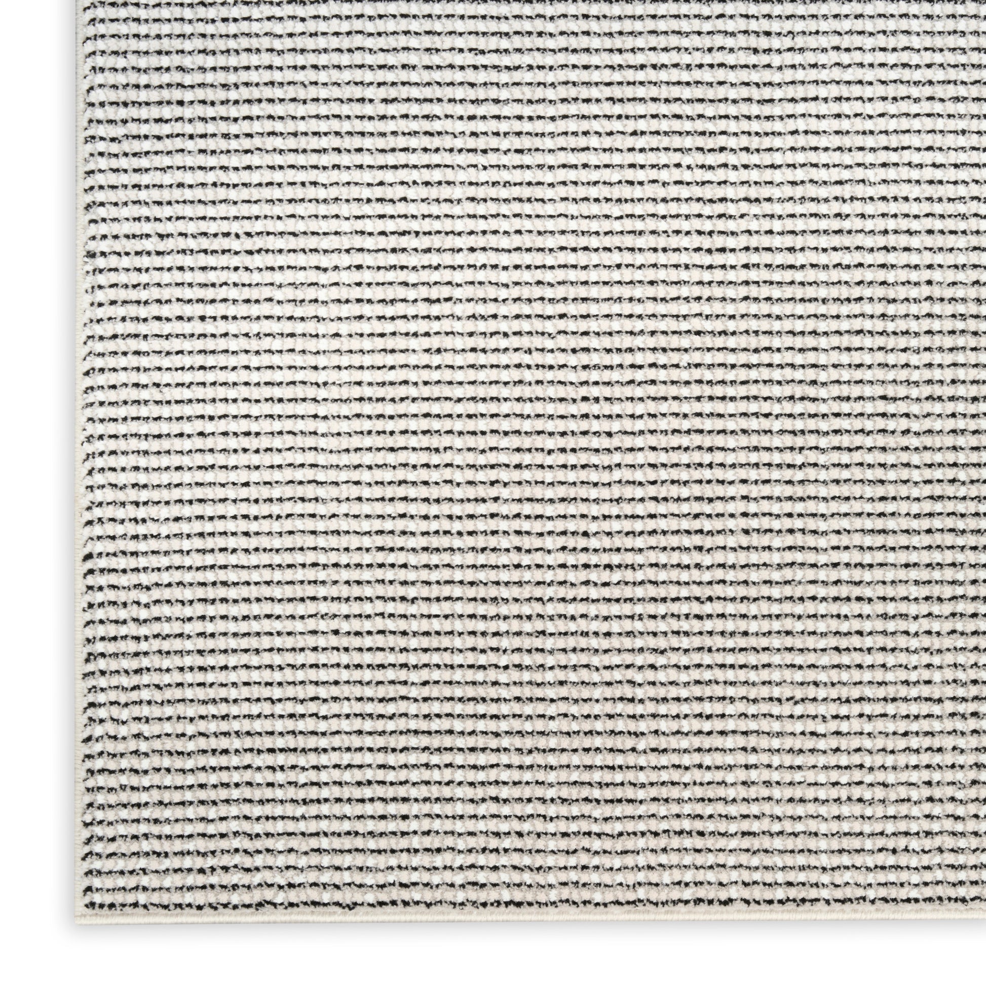 Beige flatweave rug with subtle black specks; natural fiber, rectangular, minimalist living room decor.