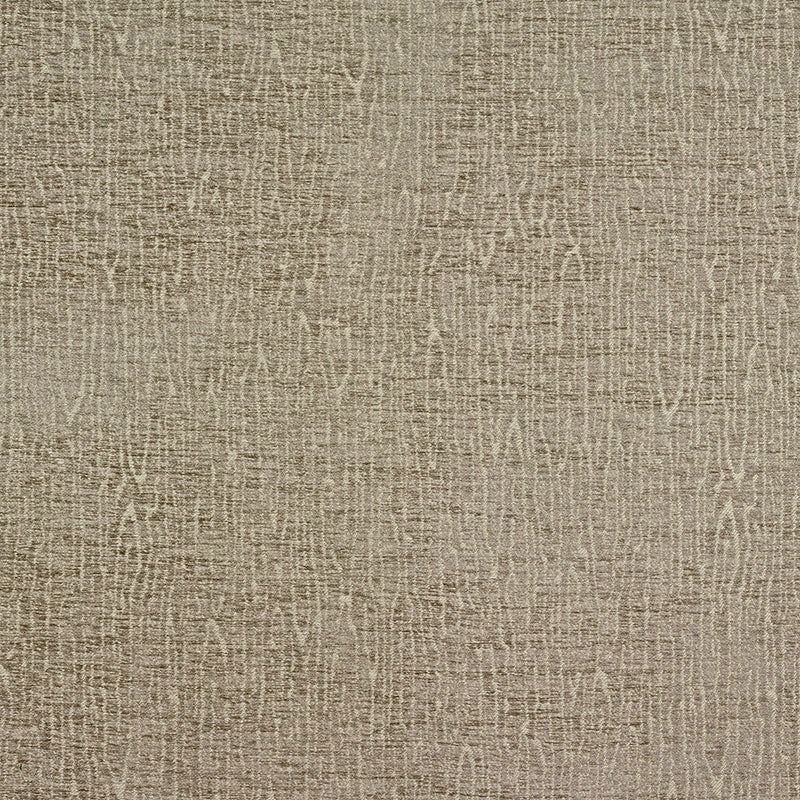 Stone-colored chenille fabric with a subtle faux bois pattern; upholstery or drapery use.