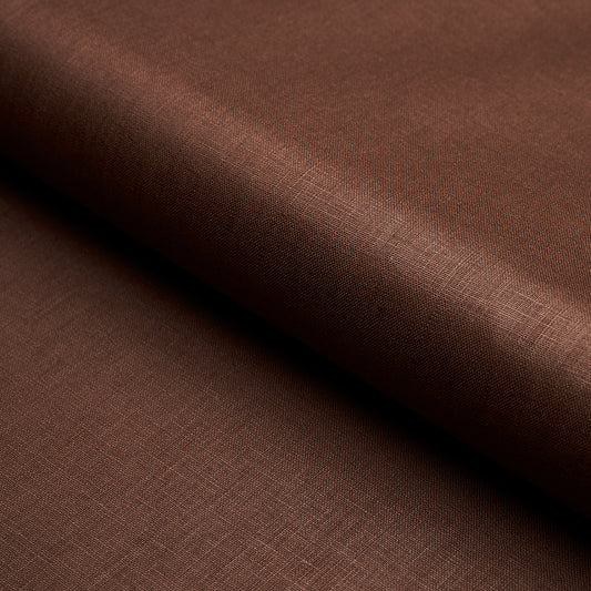 SCHUMACHER  PERFECT BASICS: LINEN LANGE GLAZED LINEN PLAINS PLAINS BROWN   - 69369