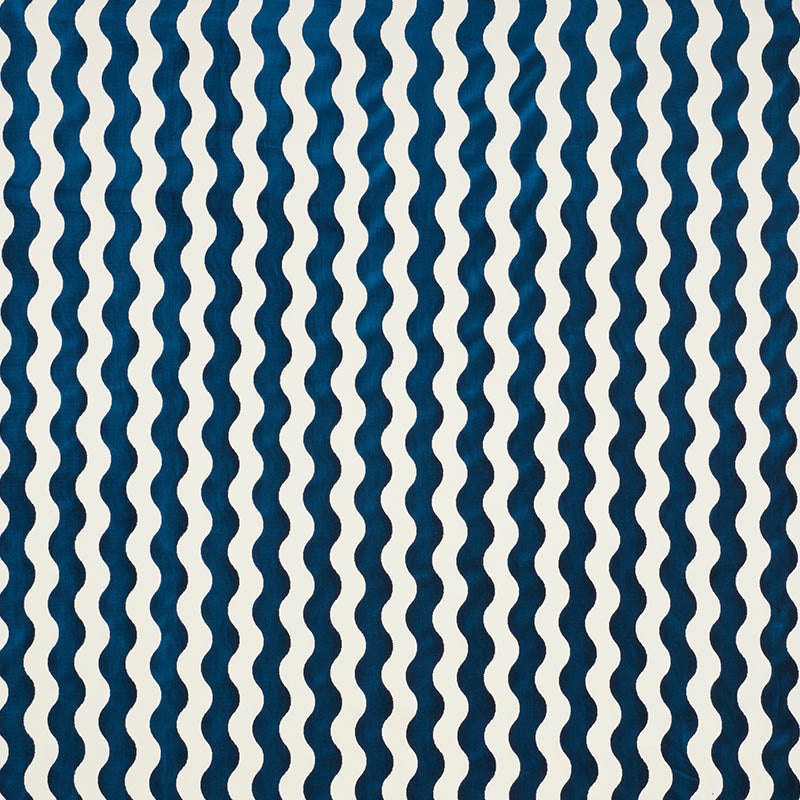 SCHUMACHER  CUT & PATTERNED VELVETS THE WAVE VELVET VELVET CUT,VELVETS,HIGH PERFORMANCE VELVET CUT,VELVETS,HIGH PERFORMANCE NAVY   - 69423