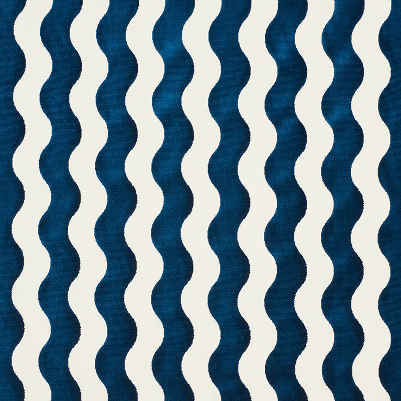 SCHUMACHER  CUT & PATTERNED VELVETS THE WAVE VELVET VELVET CUT,VELVETS,HIGH PERFORMANCE VELVET CUT,VELVETS,HIGH PERFORMANCE NAVY   - 69423