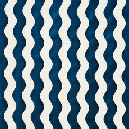 SCHUMACHER  CUT & PATTERNED VELVETS THE WAVE VELVET VELVET CUT,VELVETS,HIGH PERFORMANCE VELVET CUT,VELVETS,HIGH PERFORMANCE NAVY   - 69423