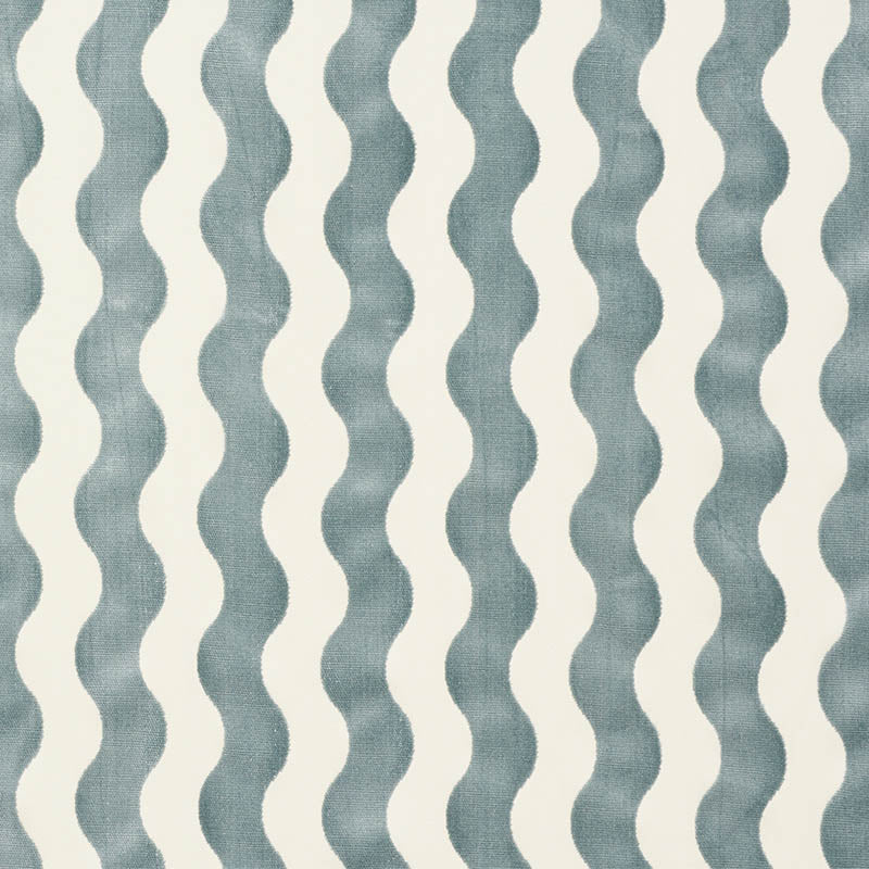 SCHUMACHER  CUT & PATTERNED VELVETS THE WAVE VELVET VELVET CUT,VELVETS,HIGH PERFORMANCE VELVET CUT,VELVETS,HIGH PERFORMANCE SKY   - 69424