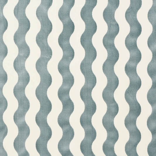 SCHUMACHER  CUT & PATTERNED VELVETS THE WAVE VELVET VELVET CUT,VELVETS,HIGH PERFORMANCE VELVET CUT,VELVETS,HIGH PERFORMANCE SKY   - 69424