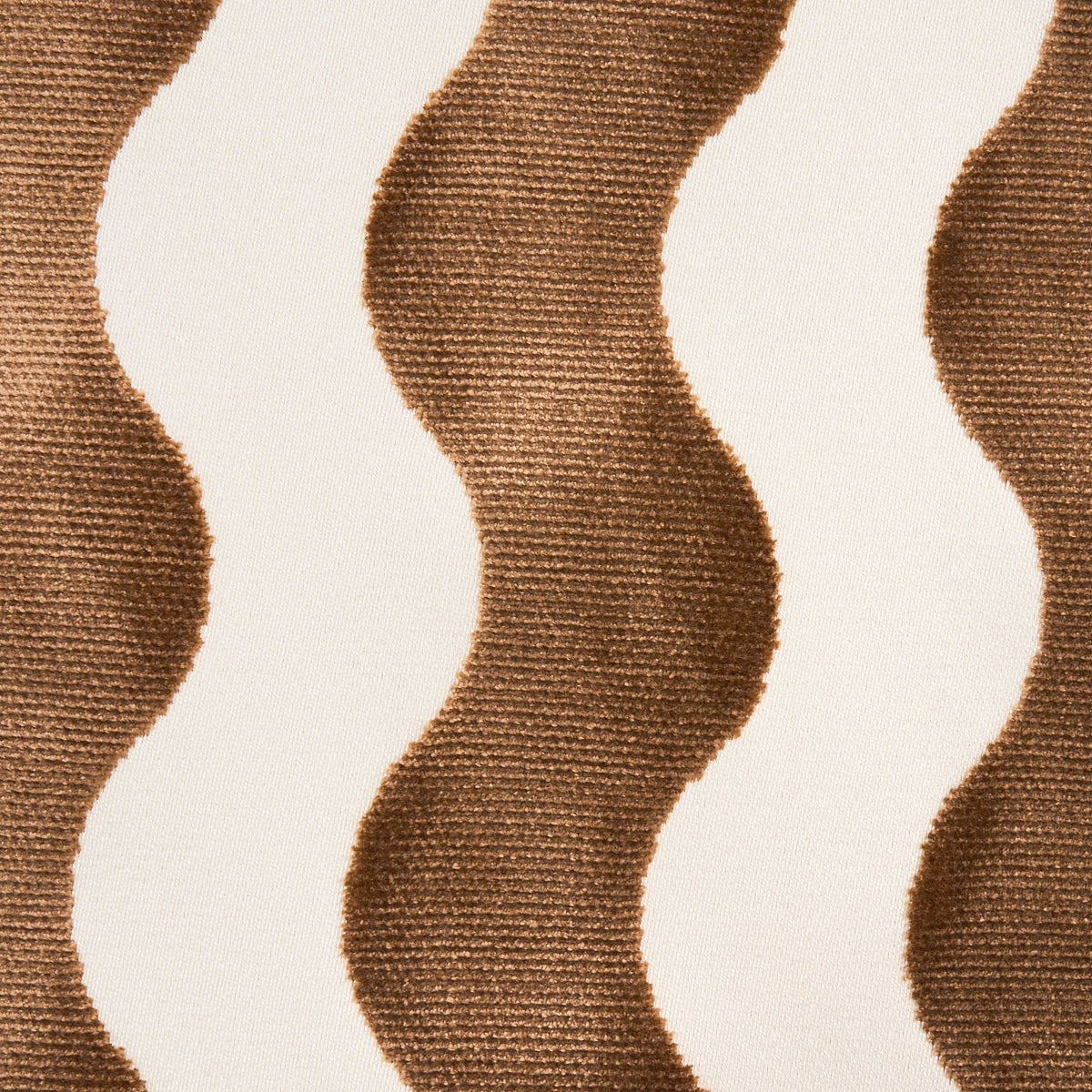 SCHUMACHER FABRIC  MILES REDD THE WAVE VELVET   CAMEL   - 69426