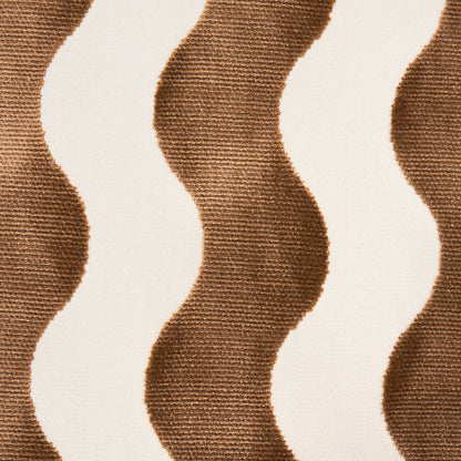 SCHUMACHER FABRIC  MILES REDD THE WAVE VELVET   CAMEL   - 69426
