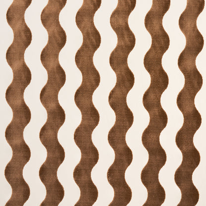 SCHUMACHER FABRIC  MILES REDD THE WAVE VELVET   CAMEL   - 69426