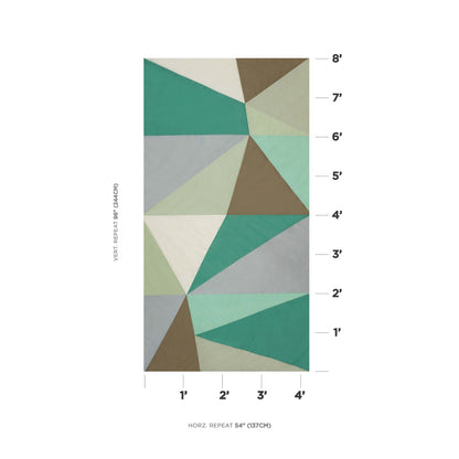 SCHUMACHER  MILES REDD CUBIST SILK PANEL PATTERN WOVENS PATTERN WOVENS CELADON   - 69451