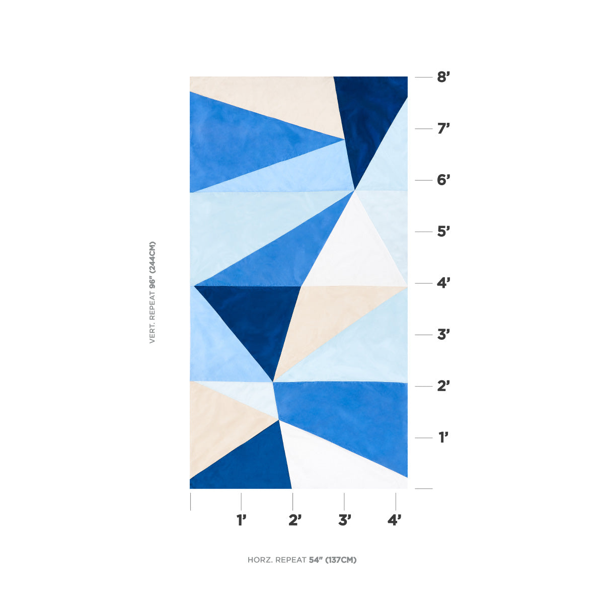 SCHUMACHER  MILES REDD CUBIST SILK PANEL PATTERN WOVENS PATTERN WOVENS BLUE   - 69454