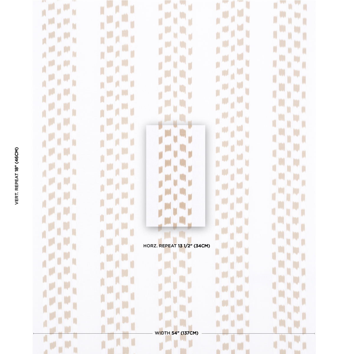 SCHUMACHER  BOHEMIA IZMIR IKAT STRIPE PATTERN WOVENS PATTERN WOVENS SAND   - 69474