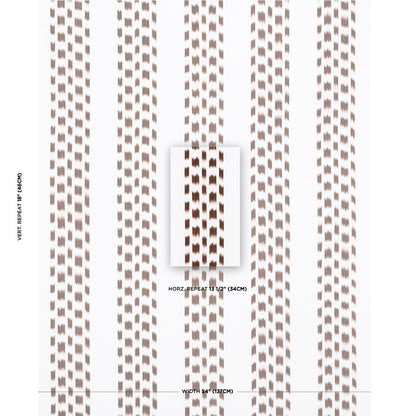 SCHUMACHER  BOHEMIA IZMIR IKAT STRIPE PATTERN WOVENS PATTERN WOVENS COCOA   - 69475