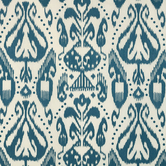 SCHUMACHER  IKAT COLLECTION KIVA EMBROIDERED IKAT EMBROIDERIES EMBROIDERIES LAPIS   - 69480