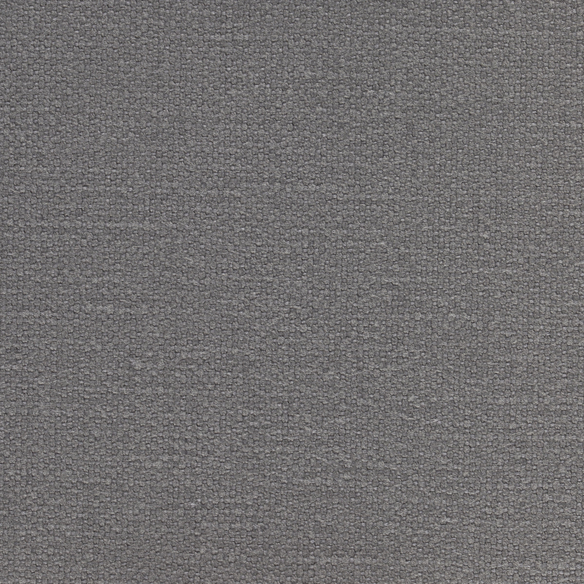 Close-up of gray woven upholstery fabric with a tight, speckled texture.