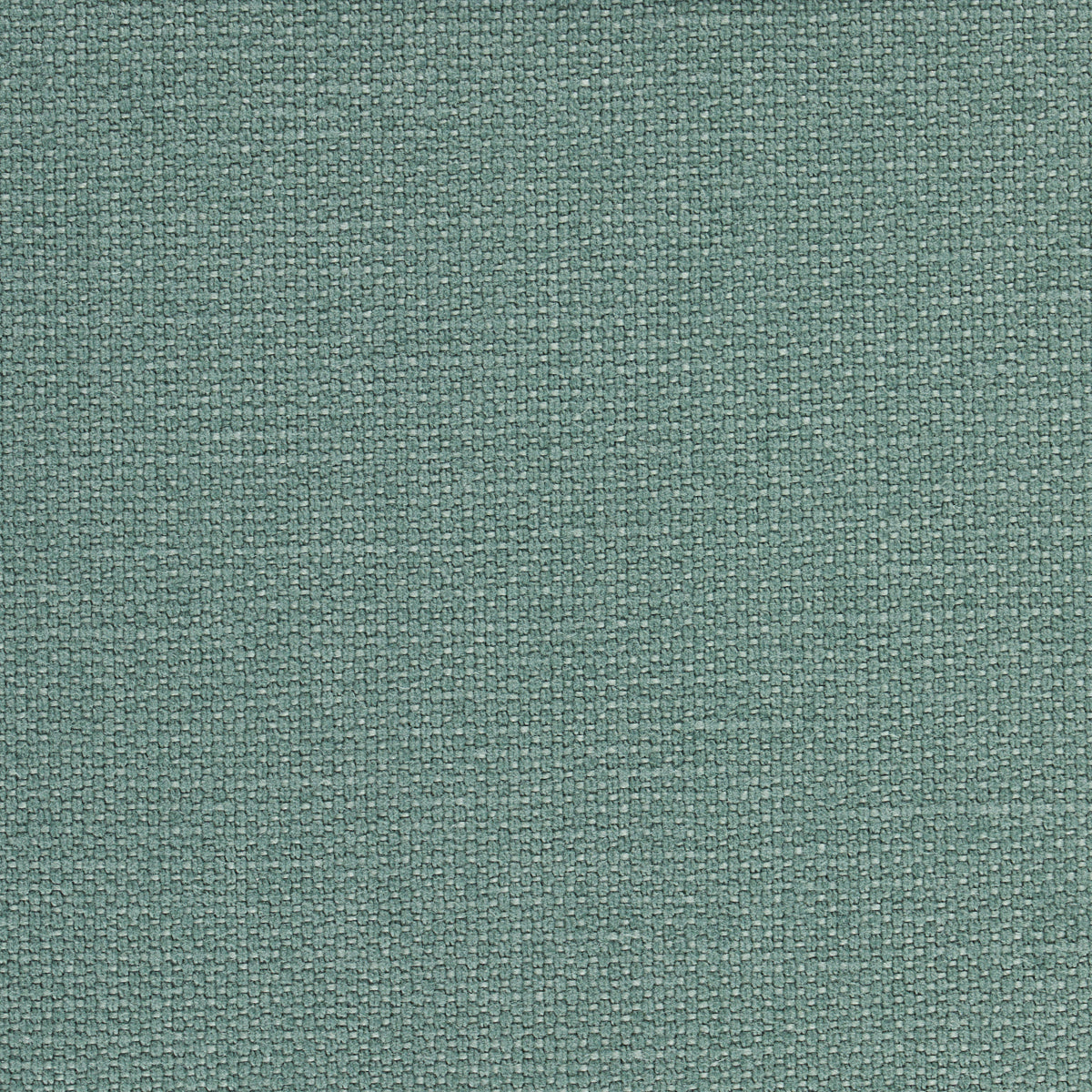 Teal-green woven fabric close-up with a tight plain weave; versatile upholstery textile.