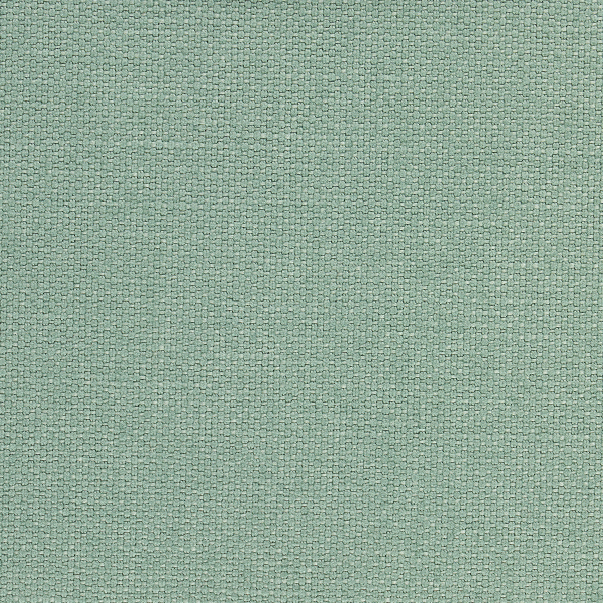 Mint green textured woven upholstery fabric swatch with a tight grid weave.