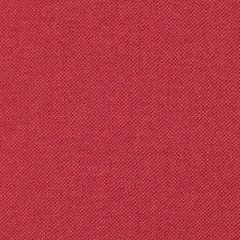 Red textured fabric swatch with fine weave and subtle dotted pattern; warm scarlet textile sample.