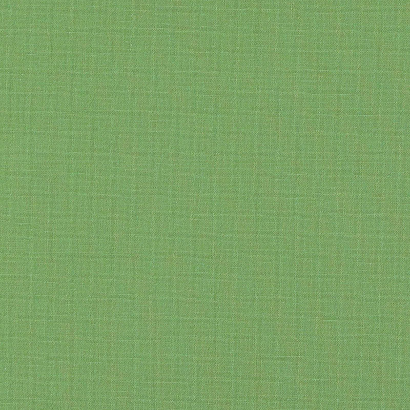 Grass green printed fabric with visible woven texture.