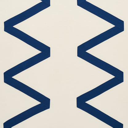 SCHUMACHER  PERFECT BASICS: SILK & TAFFETA LEGERE LINEN SILK APPLIQU?? SILKS & SATIN SILKS & SATIN COBALT ON IVORY   - 69695