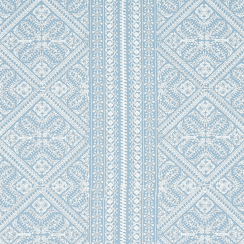 SCHUMACHER  RHAPSODY IN BLUE TOLEDO EMBROIDERY EMBROIDERIES EMBROIDERIES CHAMBRAY   - 69733