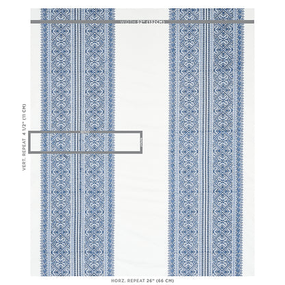 SCHUMACHER  RHAPSODY IN BLUE TOLEDO EMBROIDERY EMBROIDERIES EMBROIDERIES NAVY   - 69734