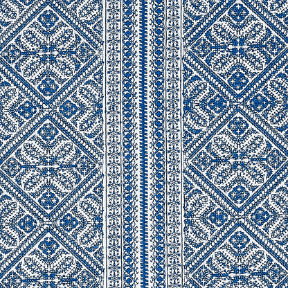 SCHUMACHER  RHAPSODY IN BLUE TOLEDO EMBROIDERY EMBROIDERIES EMBROIDERIES NAVY   - 69734