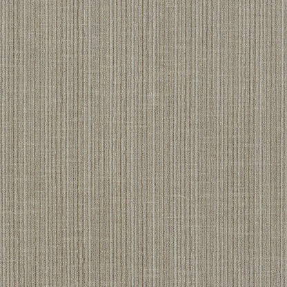 Beige and taupe striped textured fabric with narrow vertical ridges, corded weave for upholstery or carpet.