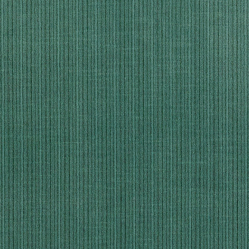 Green ribbed fabric texture with fine vertical stripes; textile swatch for apparel or upholstery.