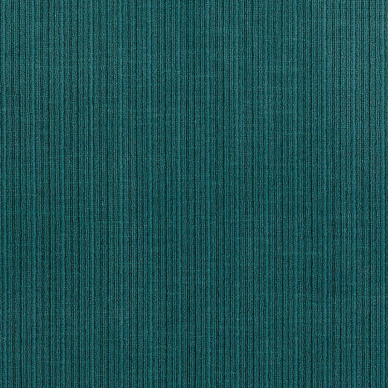 Teal corduroy fabric with narrow vertical ribs; soft upholstery material for furniture or cushions.