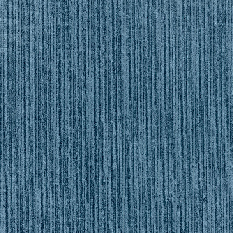 Blue ribbed corduroy-like fabric texture with narrow vertical ridges.