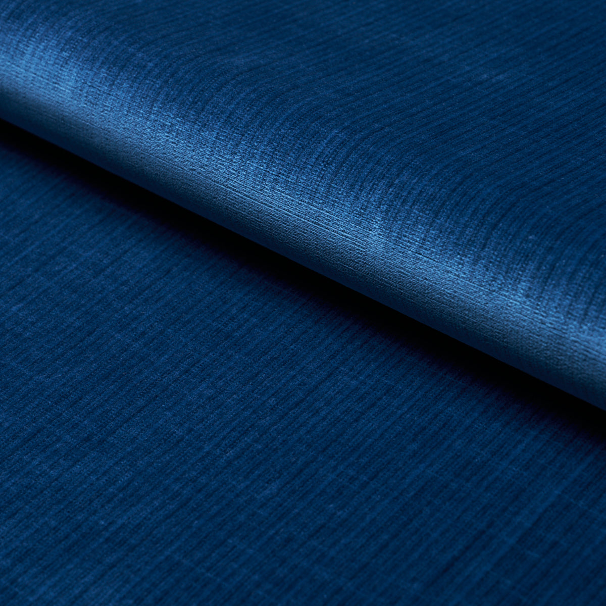 Rich blue satin fabric with a glossy sheen and soft folded drape.