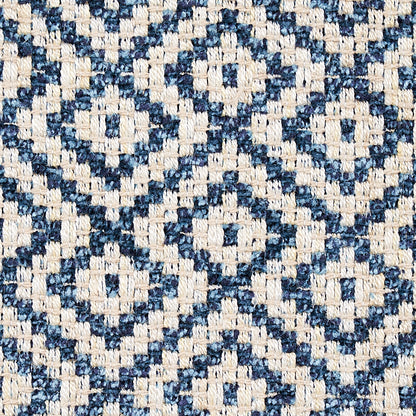 SCHUMACHER  ESSENTIALS: SMALL SCALE UPHOLSTERY FABRICS LESSING EMBROIDERIES,SHEERS & CASEMENTS EMBROIDERIES,SHEERS & CASEMENTS INDIGO   - 69812