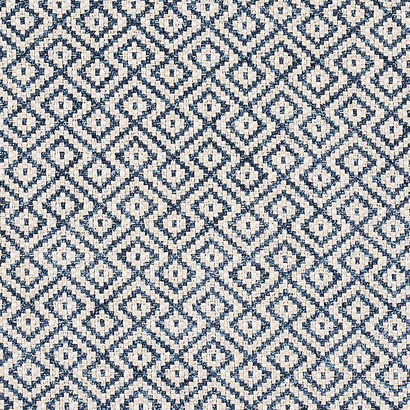 SCHUMACHER  ESSENTIALS: SMALL SCALE UPHOLSTERY FABRICS LESSING EMBROIDERIES,SHEERS & CASEMENTS EMBROIDERIES,SHEERS & CASEMENTS INDIGO   - 69812