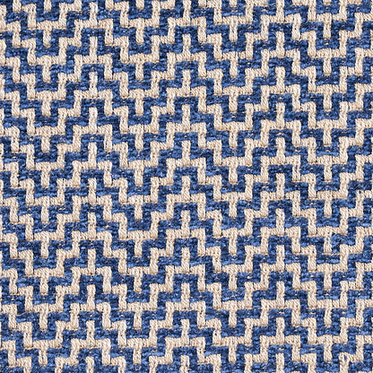 SCHUMACHER FABRIC  ESSENTIALS: SMALL SCALE UPHOLSTERY FABRICS ORWELL   LAPIS   - 69824