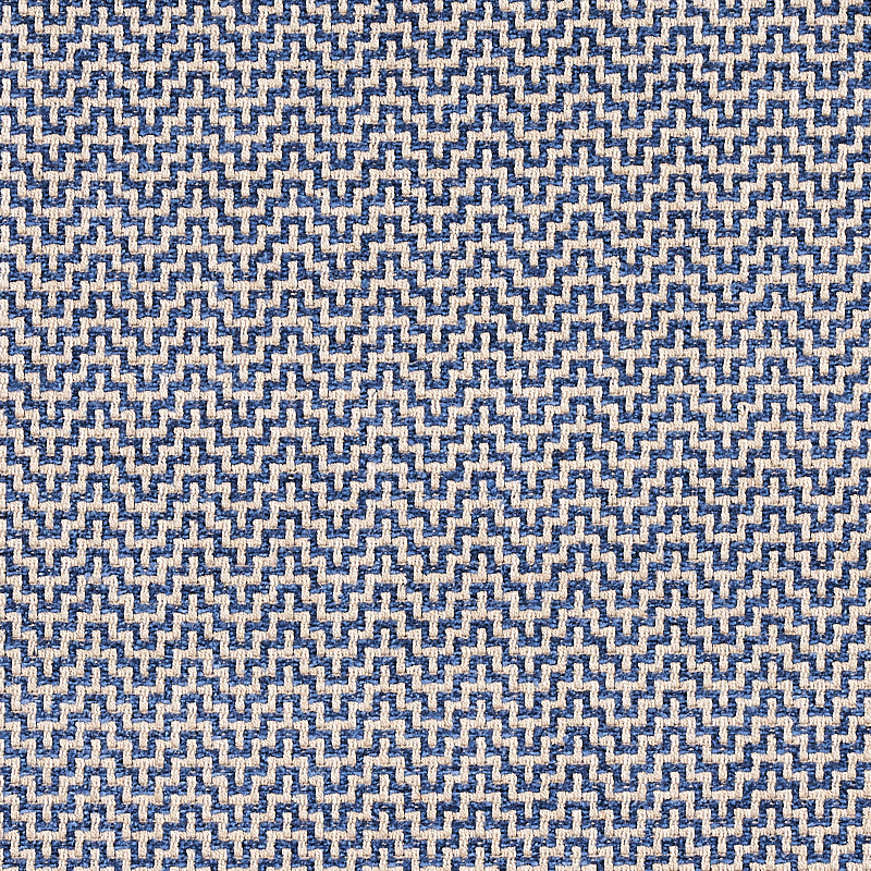 SCHUMACHER FABRIC  ESSENTIALS: SMALL SCALE UPHOLSTERY FABRICS ORWELL   LAPIS   - 69824
