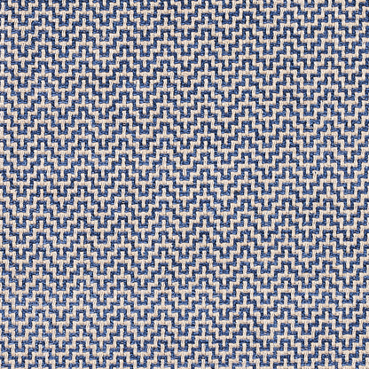 SCHUMACHER FABRIC  ESSENTIALS: SMALL SCALE UPHOLSTERY FABRICS ORWELL   LAPIS   - 69824