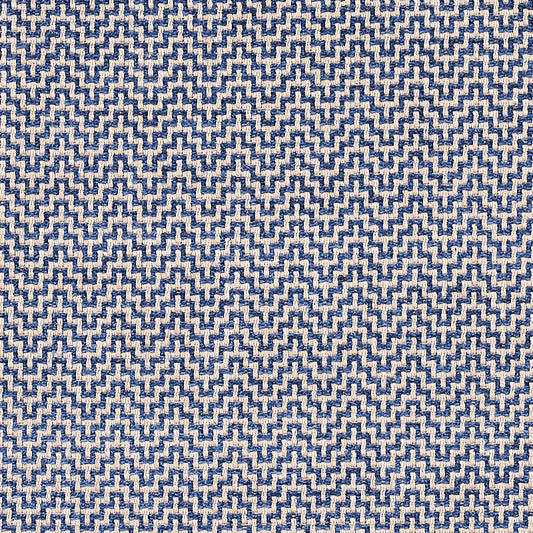 SCHUMACHER FABRIC  ESSENTIALS: SMALL SCALE UPHOLSTERY FABRICS ORWELL   LAPIS   - 69824