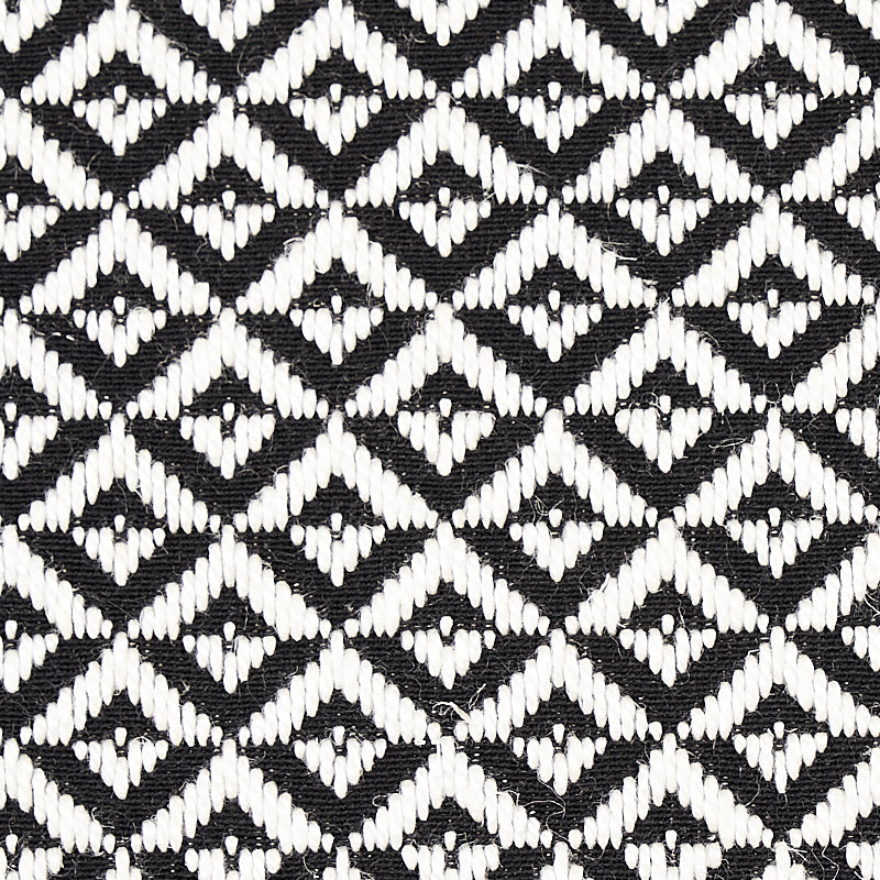 SCHUMACHER  ESSENTIALS: SMALL SCALE UPHOLSTERY FABRICS JAMISON PATTERN WOVENS PATTERN WOVENS BLACK   - 69845